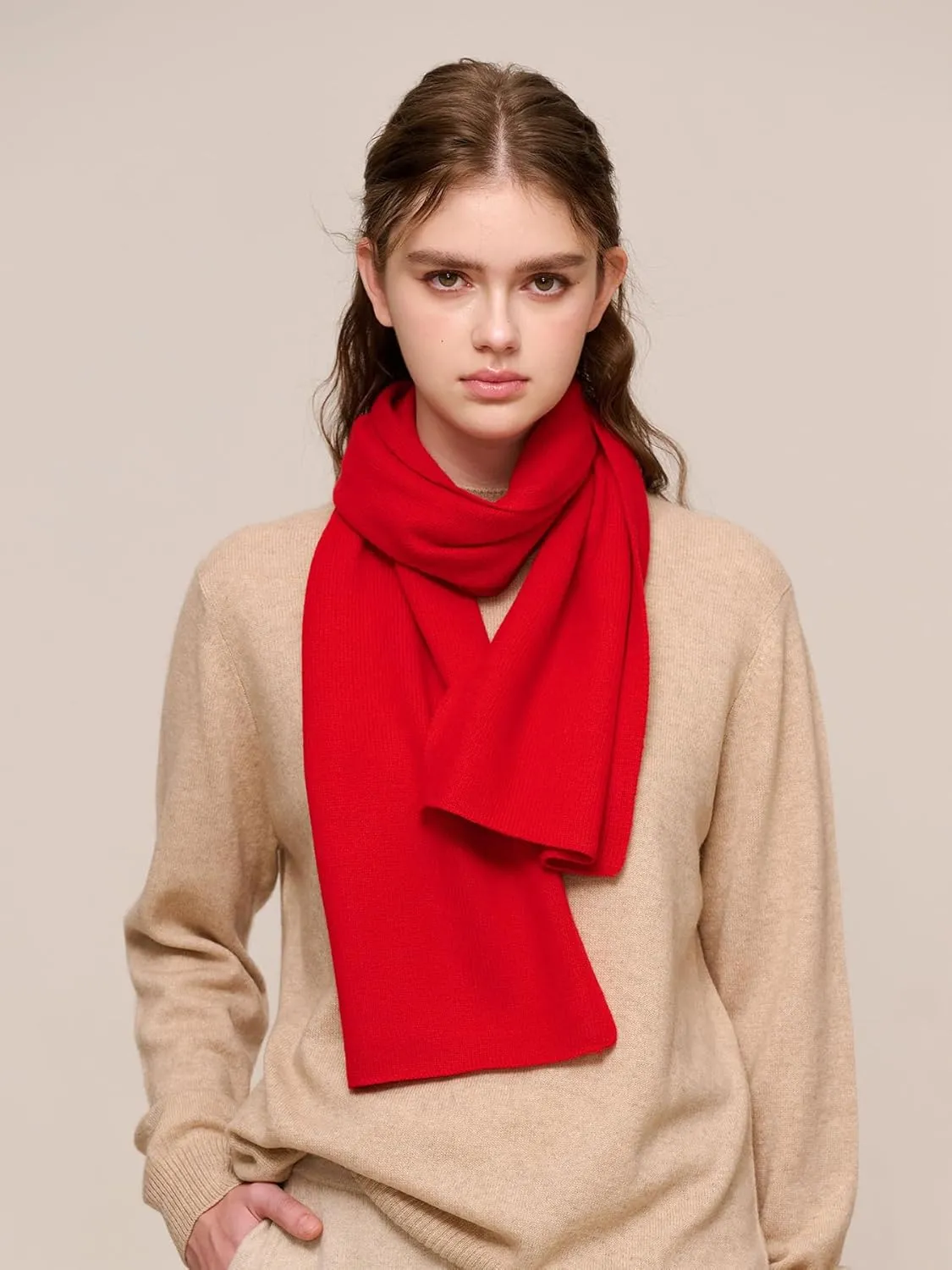 100% Cashmere Scarf for Women, Dreamy Soft Knitted Winter Scarf in a Gift Box, Gift Ideas for Women Winter.