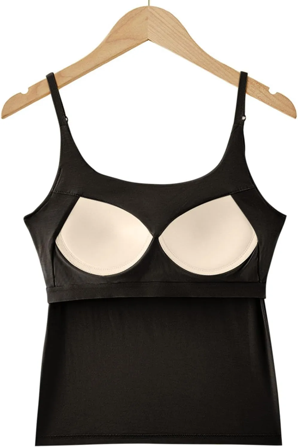 2025 New Athletic Cami Tops with Built in Bra Women Adjustable Strap Camisoles Sleeveless Under Shirts Stretchy Tees