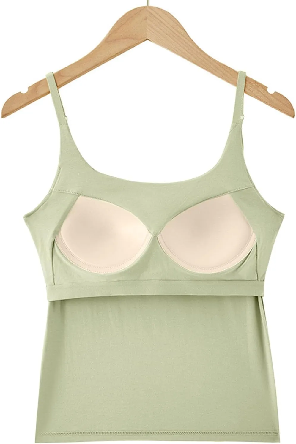 2025 New Athletic Cami Tops with Built in Bra Women Adjustable Strap Camisoles Sleeveless Under Shirts Stretchy Tees