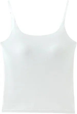 2025 New Athletic Cami Tops with Built in Bra Women Adjustable Strap Camisoles Sleeveless Under Shirts Stretchy Tees