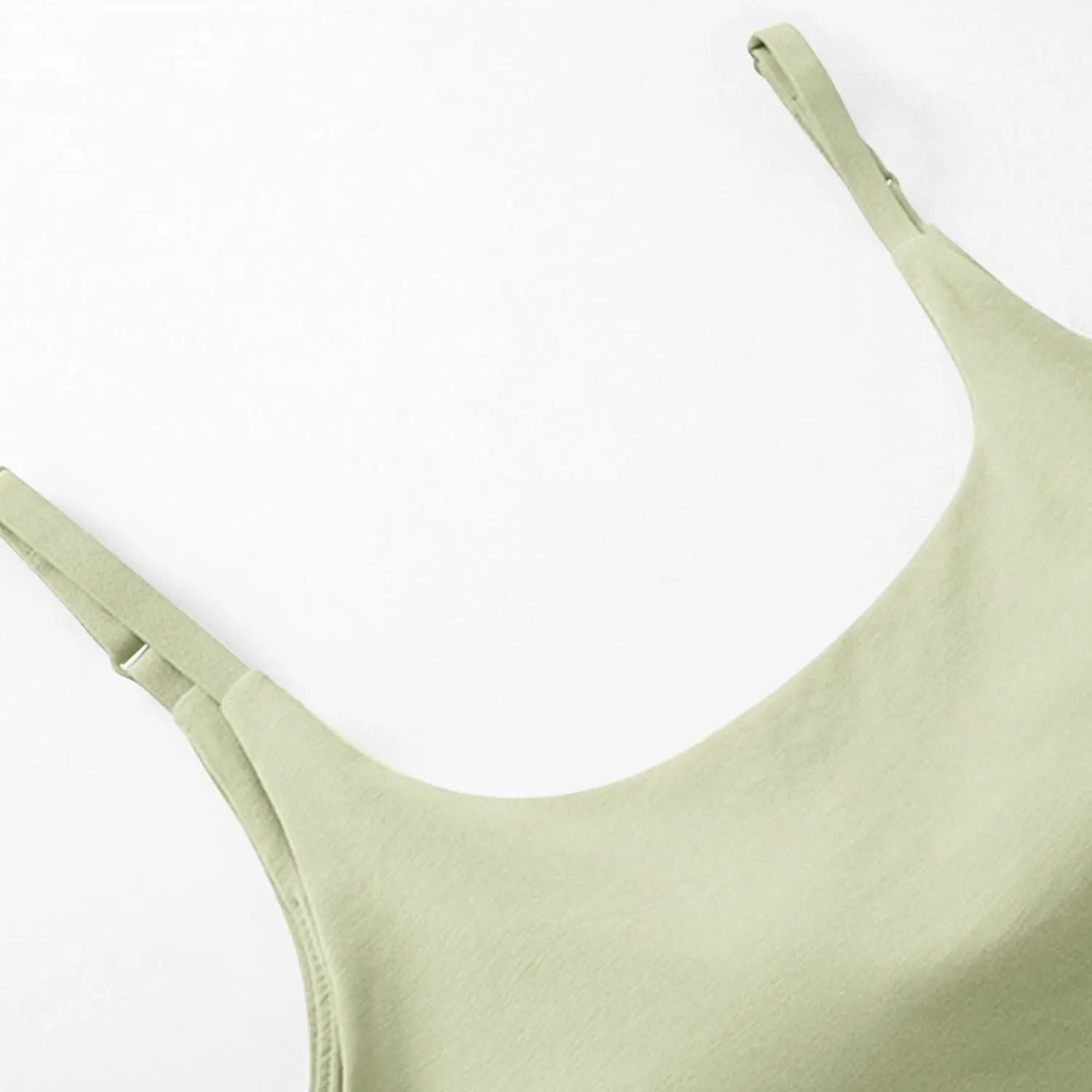 2025 New Athletic Cami Tops with Built in Bra Women Adjustable Strap Camisoles Sleeveless Under Shirts Stretchy Tees