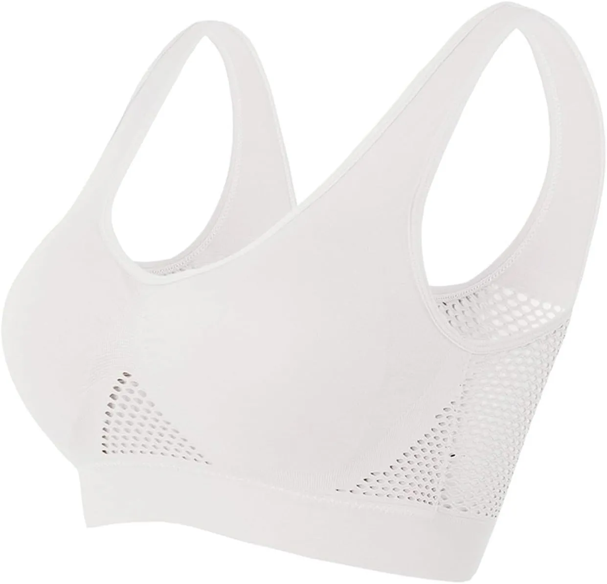 2Pcs Breathable Cool Liftup Air Bra for Women, 2024 Padded Full Support Sports Bra, Comfortable Bras No Underwire