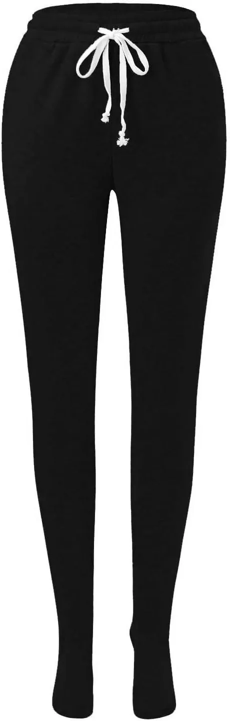 Adult Footed Sweatpants with Sherpa Fleece Lined Feet, Soft and Warm Footing Homewear Sweatpants Jogger Pajama Pants