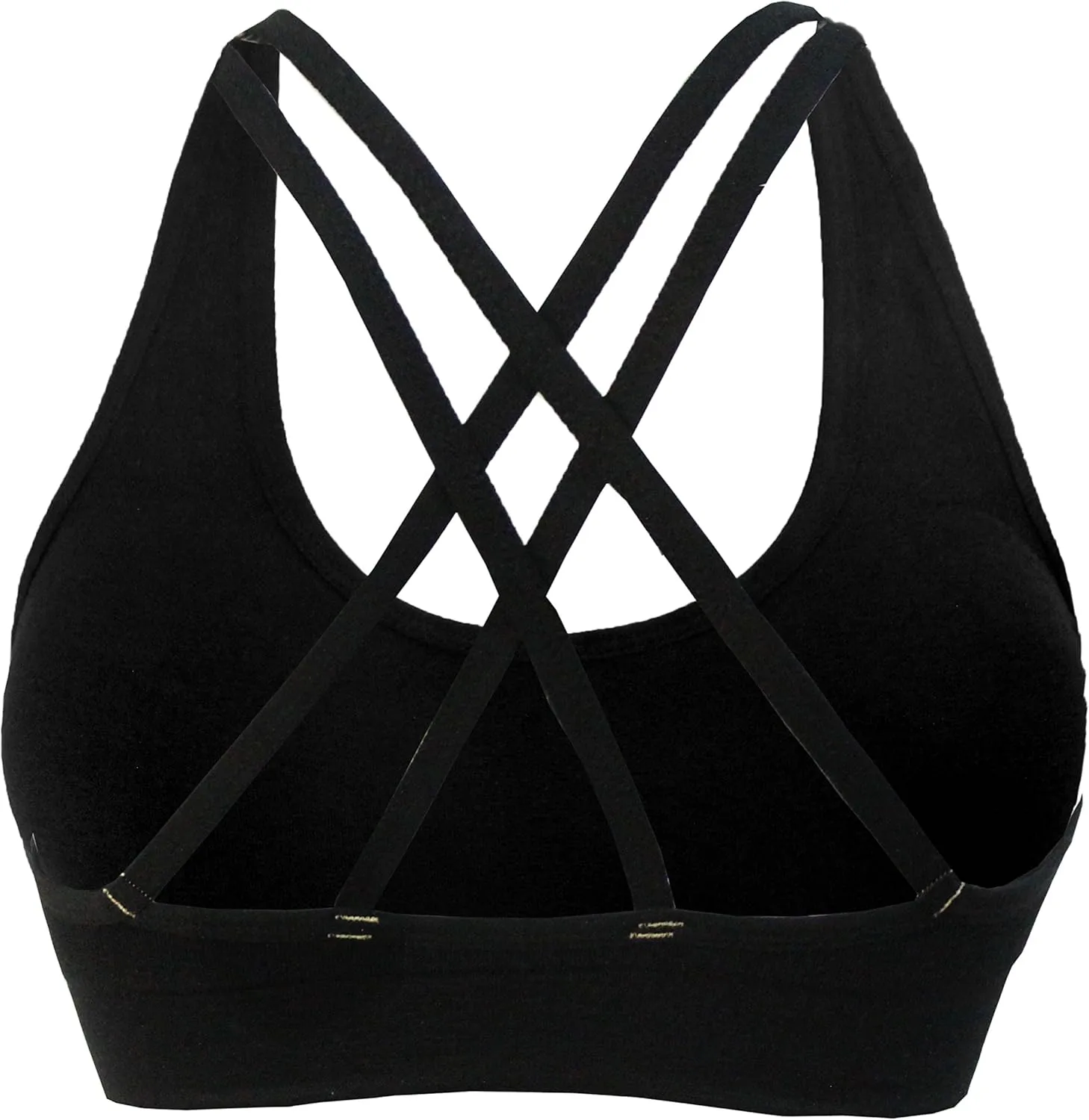 AKAMC Women's Cross Back Sport Bras,Adjustable Straps Padded Criss Cross Cropped Bras for Yoga Workout Fitness