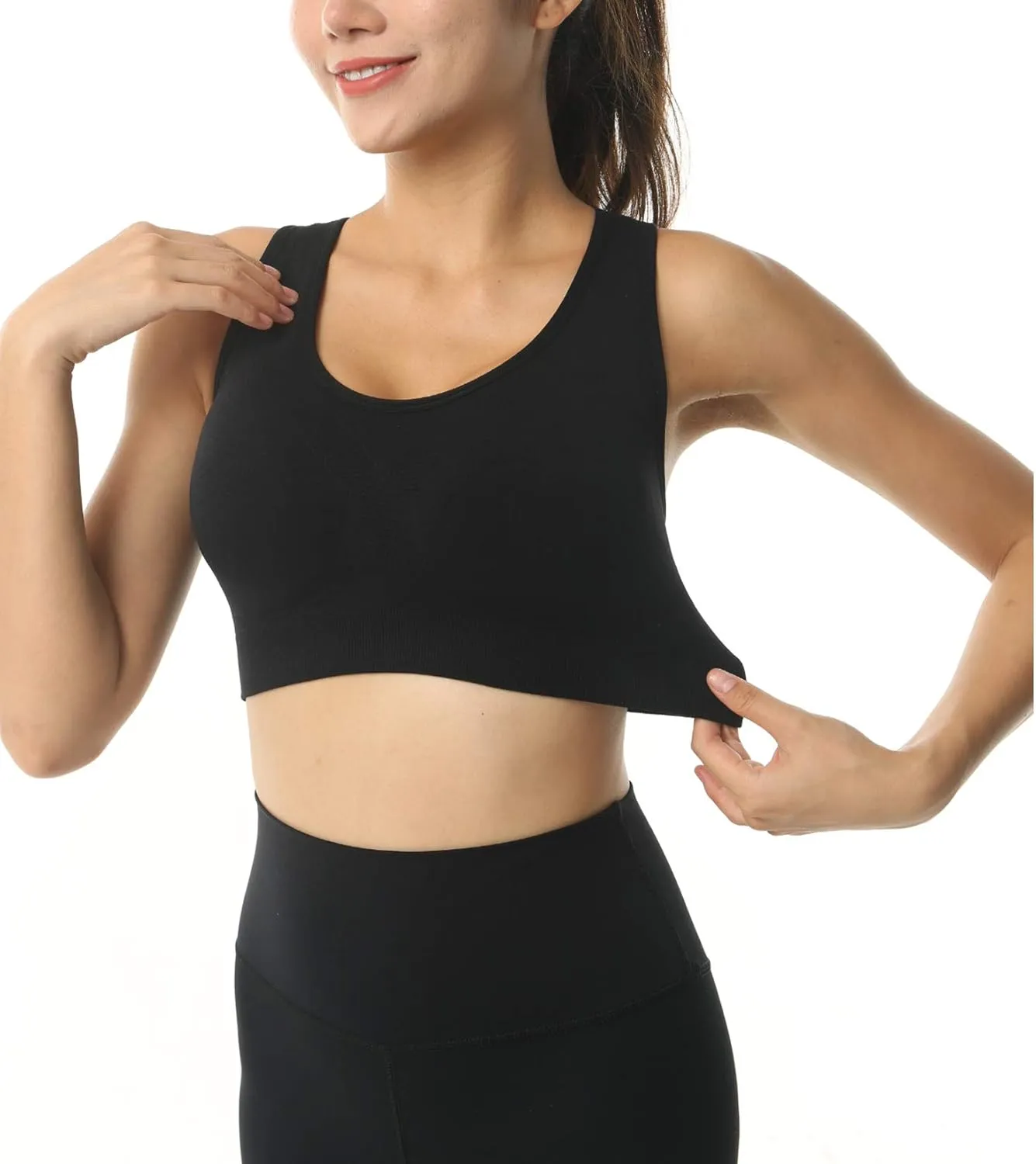 AKAMC Women's Cross Back Sport Bras,Adjustable Straps Padded Criss Cross Cropped Bras for Yoga Workout Fitness