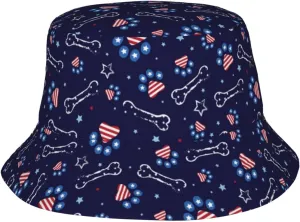 American Flag Bucket Hat Fashion Beach Sun Wide Brim Cap Outdoor Fisherman Hats for Women Men