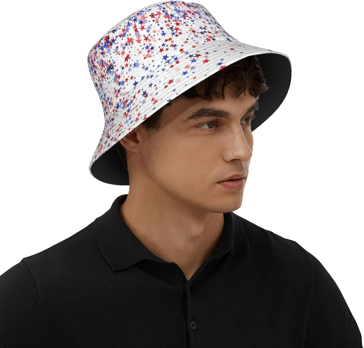 American Flag Bucket Hat Fashion Beach Sun Wide Brim Cap Outdoor Fisherman Hats for Women Men