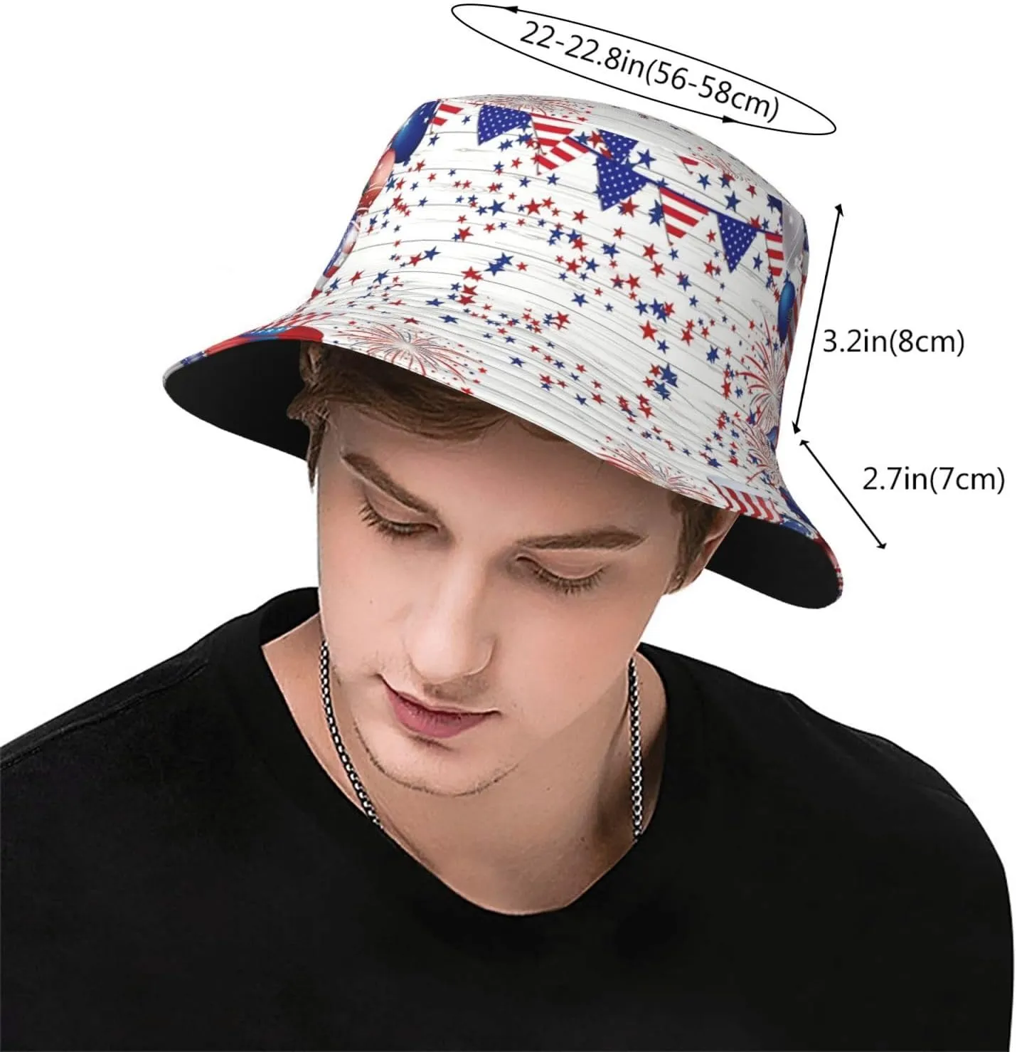 American Flag Bucket Hat Fashion Beach Sun Wide Brim Cap Outdoor Fisherman Hats for Women Men