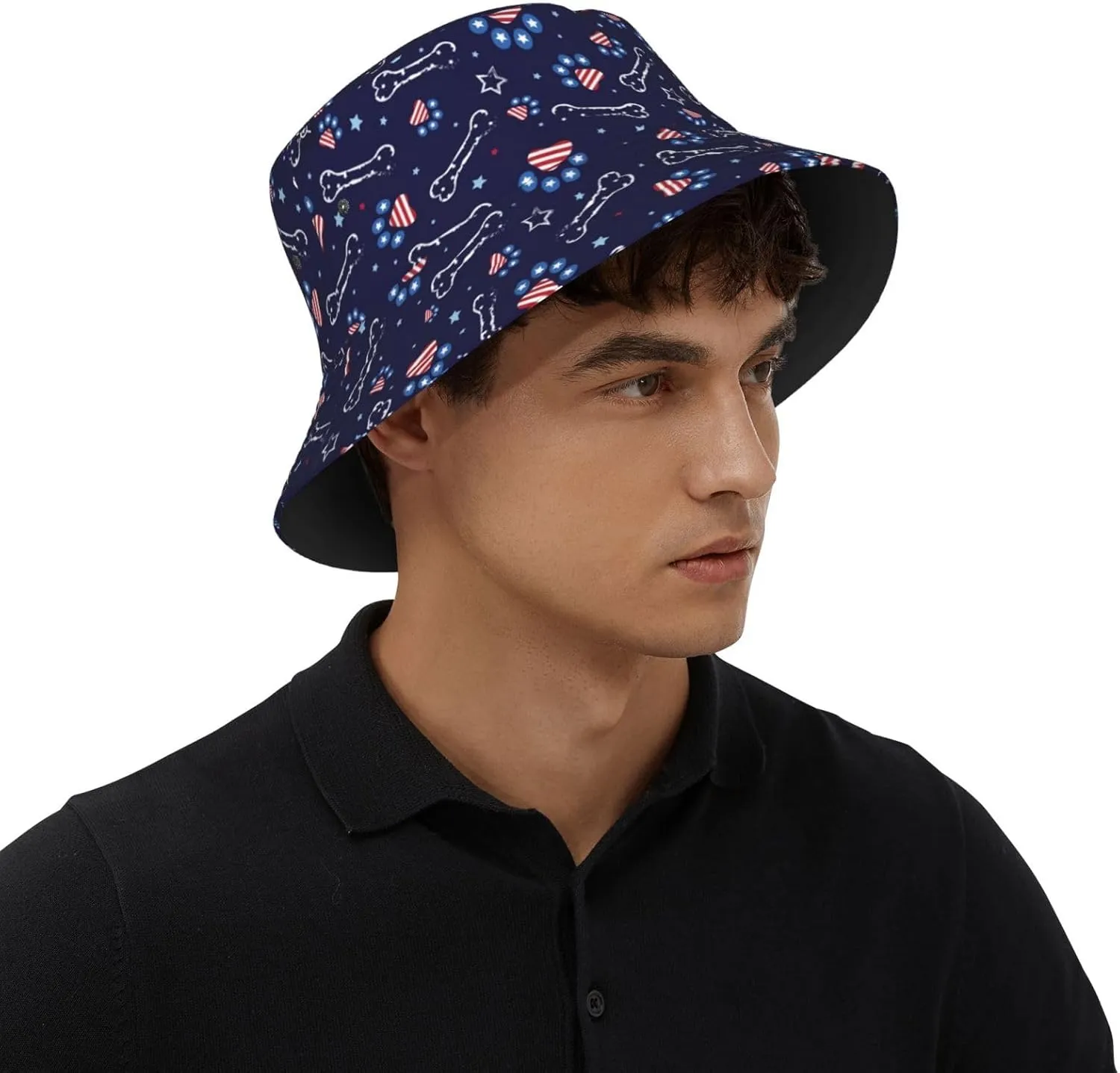 American Flag Bucket Hat Fashion Beach Sun Wide Brim Cap Outdoor Fisherman Hats for Women Men