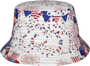 American Flag Bucket Hat Fashion Beach Sun Wide Brim Cap Outdoor Fisherman Hats for Women Men