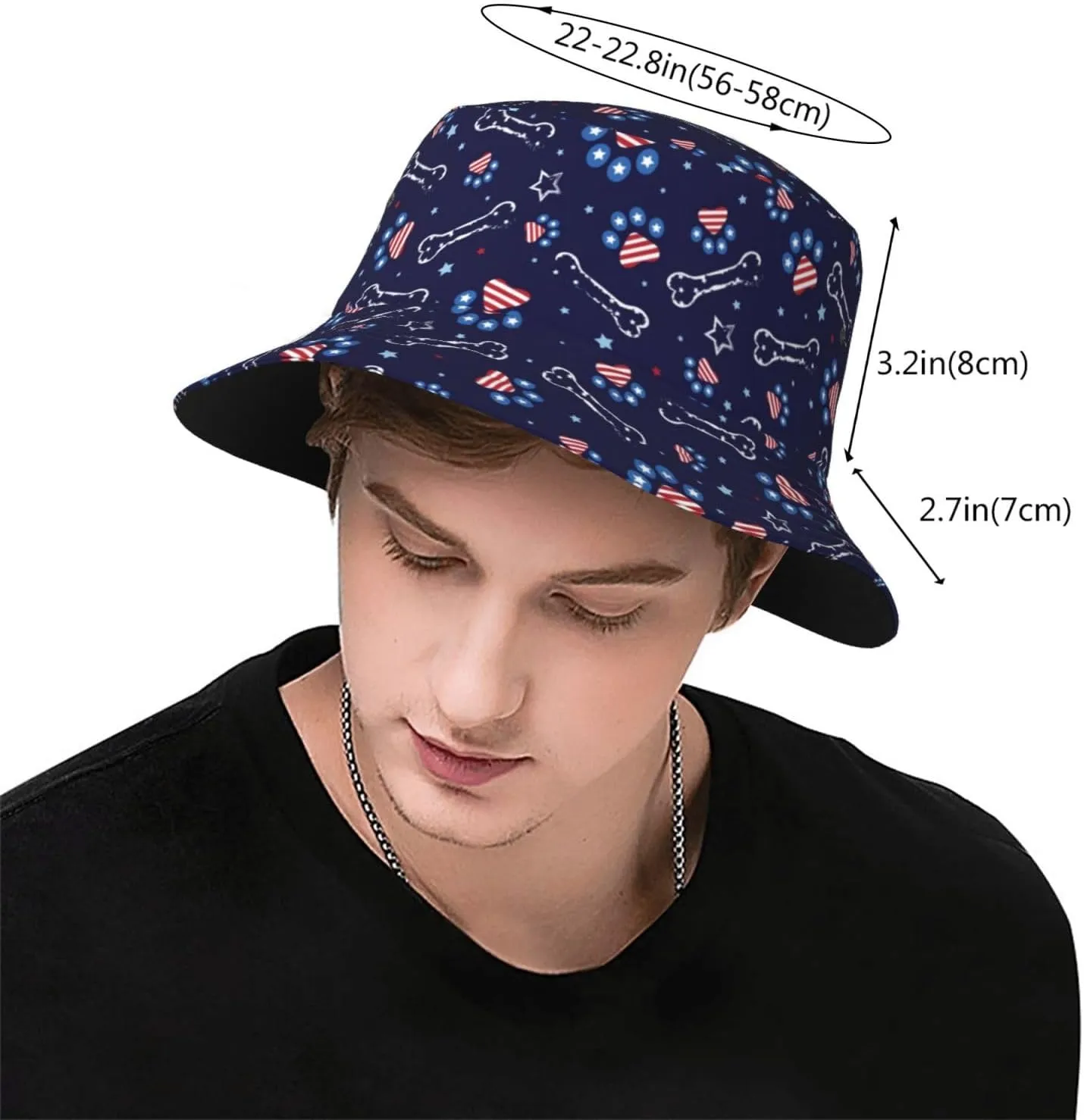 American Flag Bucket Hat Fashion Beach Sun Wide Brim Cap Outdoor Fisherman Hats for Women Men