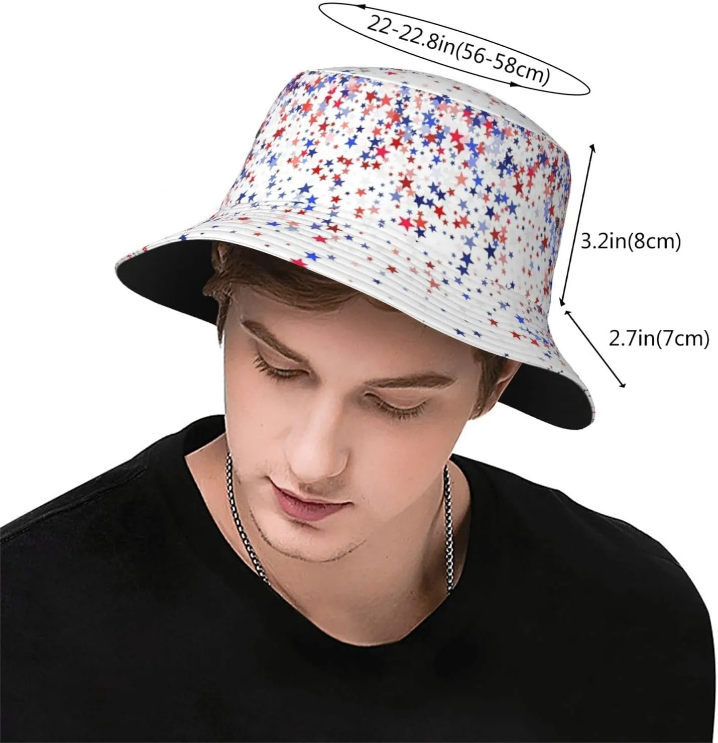 American Flag Bucket Hat Fashion Beach Sun Wide Brim Cap Outdoor Fisherman Hats for Women Men