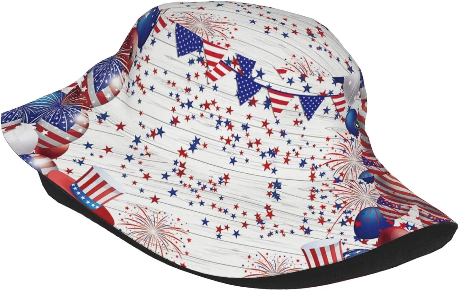 American Flag Bucket Hat Fashion Beach Sun Wide Brim Cap Outdoor Fisherman Hats for Women Men