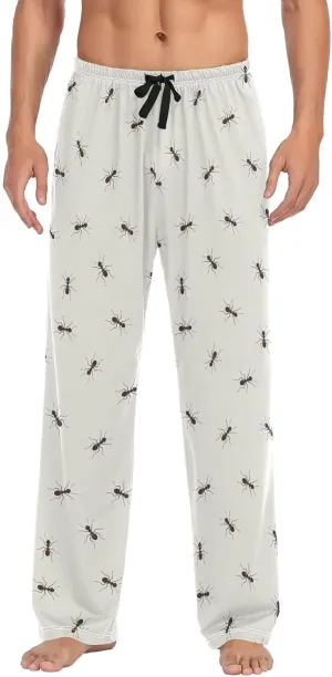 Ant Monochrome Pattern Men's Pajama Pants Sleepwear Lounge Pajama Bottoms
