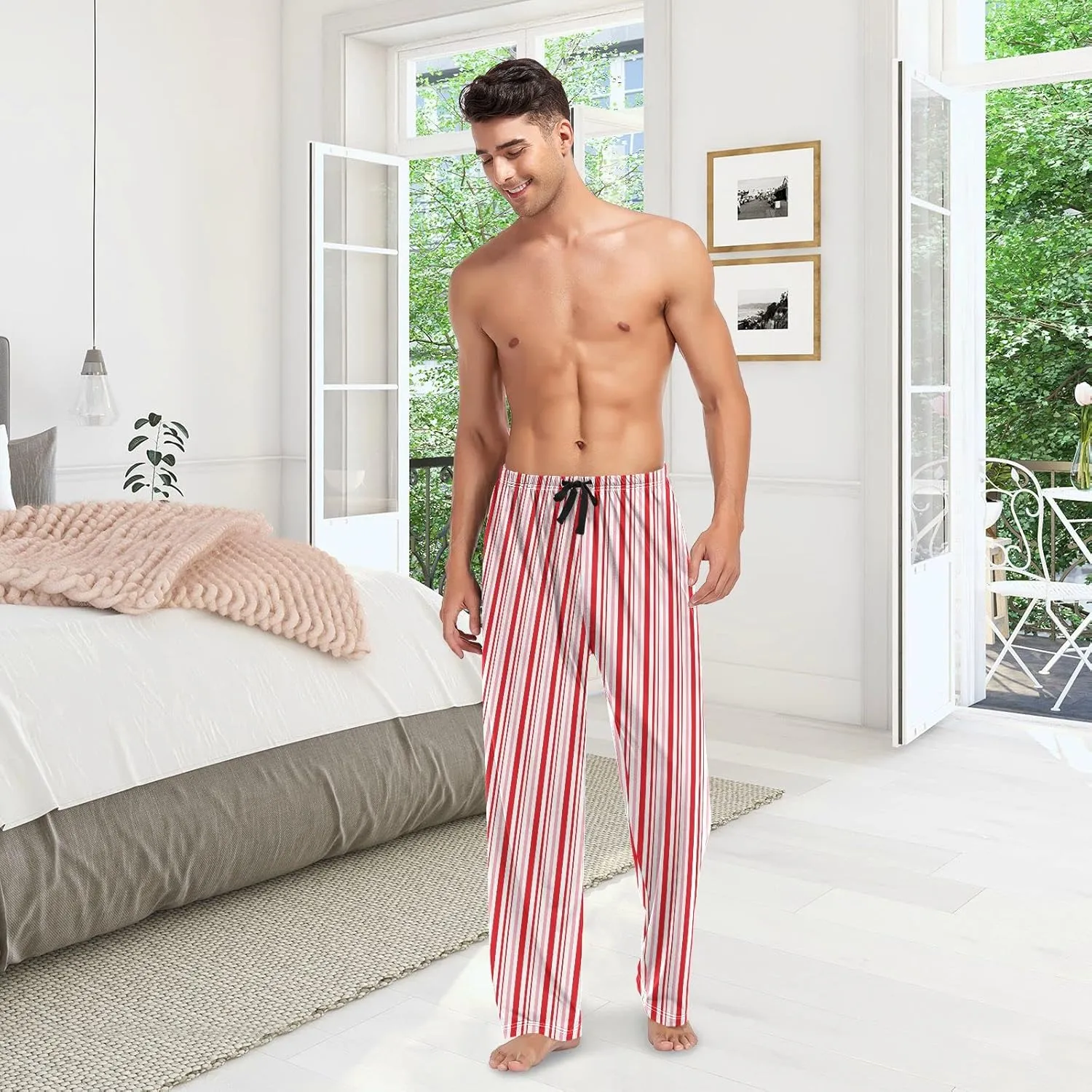 Aslsiy Men's Pajama Bottoms Pajama Pants for Men Soft Men's Separate Bottoms Lounge Pants