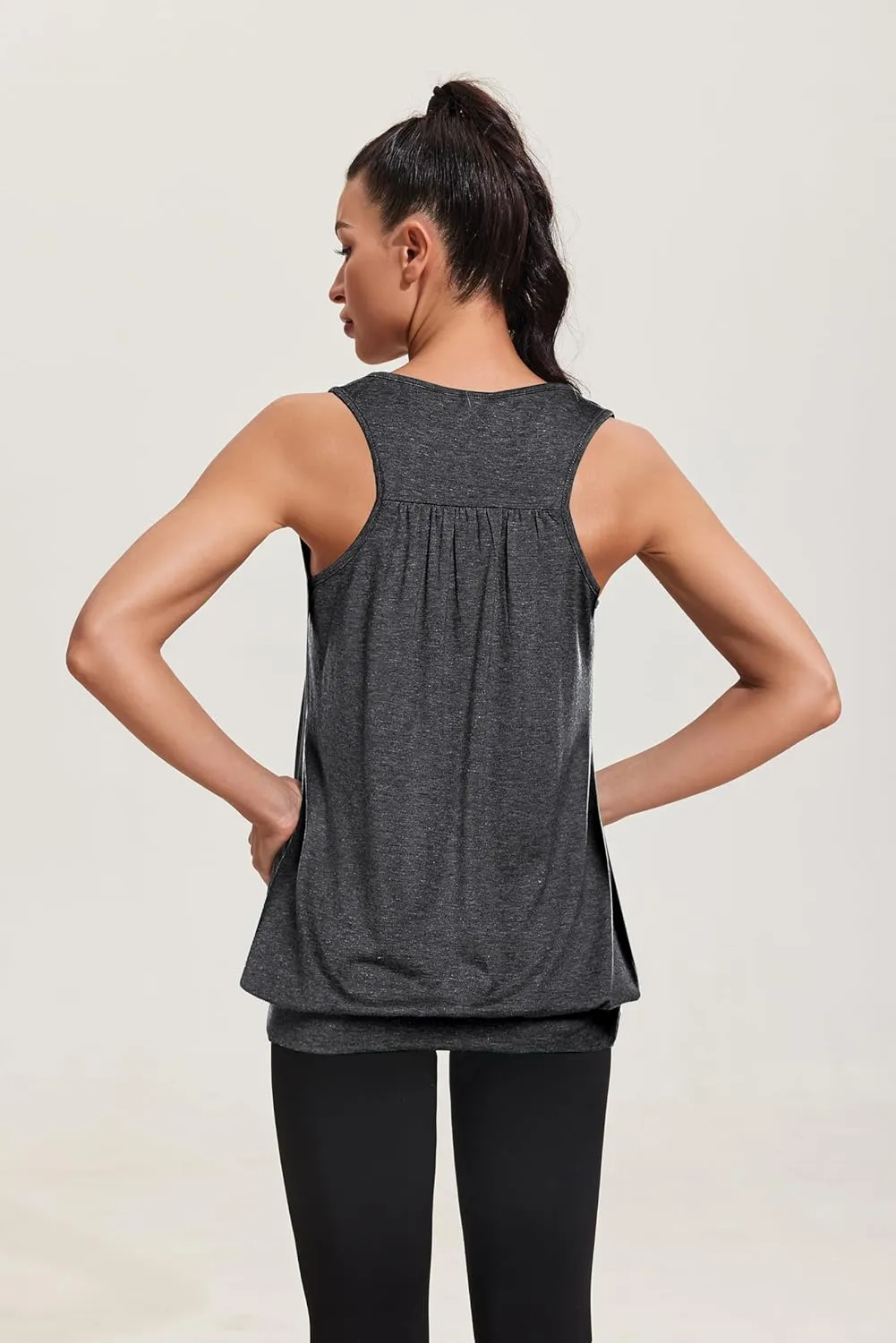 Beyove Racerback Tank Tops for Women Yoga Athletic Workout Tops Sleeveless Loose Fit Muscle Shirts Activewear 3 Pack