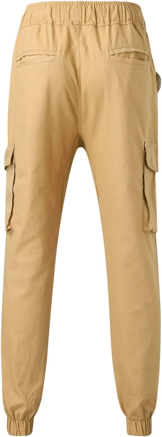 Big and Tall Cargo Pants for Men Sweatpants for Men Drawstring Loose Fit Sweatpants for Men with Pockets Mens Fashion