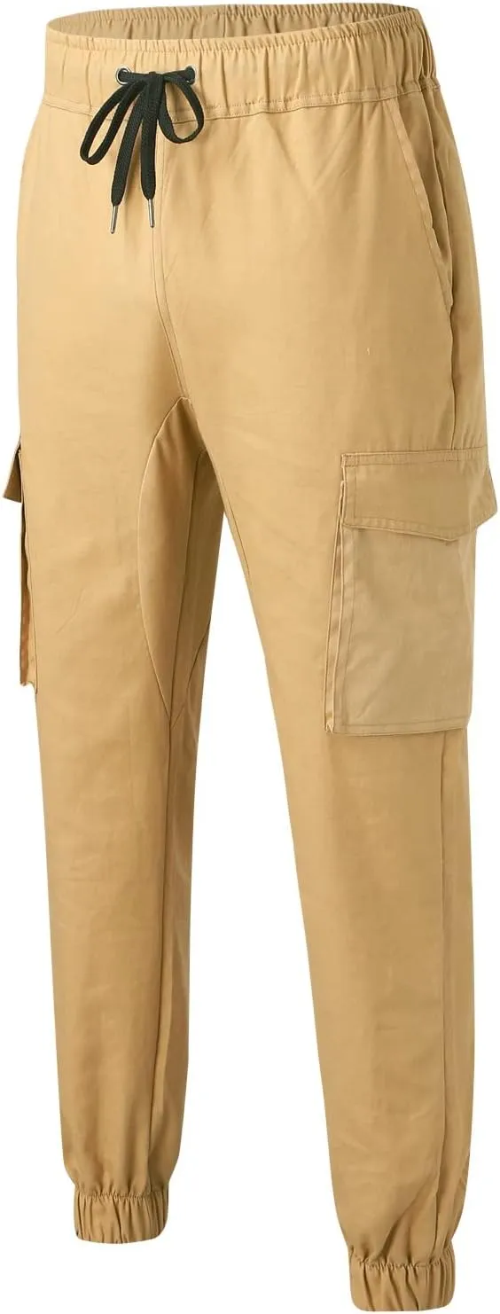 Big and Tall Cargo Pants for Men Sweatpants for Men Drawstring Loose Fit Sweatpants for Men with Pockets Mens Fashion