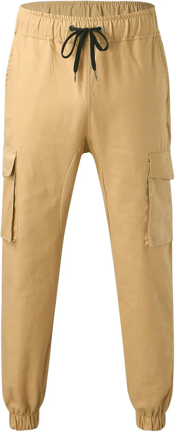 Big and Tall Cargo Pants for Men Sweatpants for Men Drawstring Loose Fit Sweatpants for Men with Pockets Mens Fashion