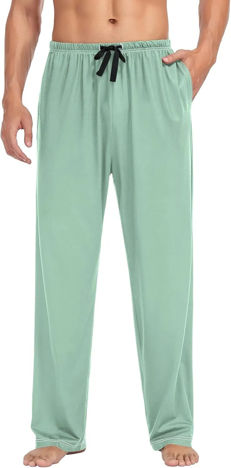 Black Men's Pajama Pants Sleepwear Lounge Pajama Bottoms