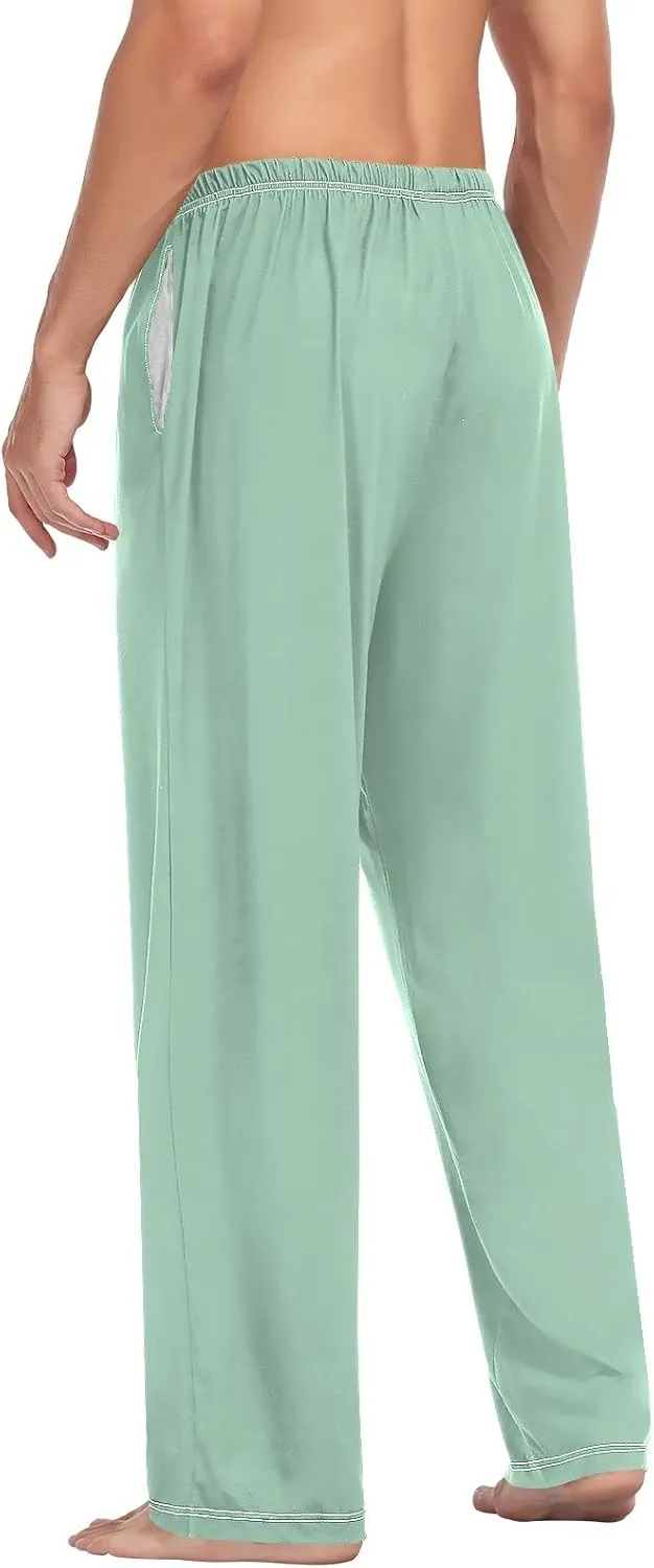 Black Men's Pajama Pants Sleepwear Lounge Pajama Bottoms