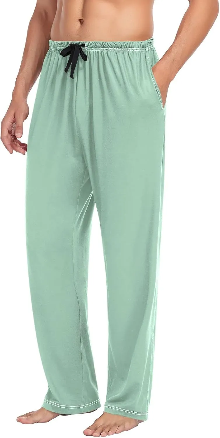 Black Men's Pajama Pants Sleepwear Lounge Pajama Bottoms