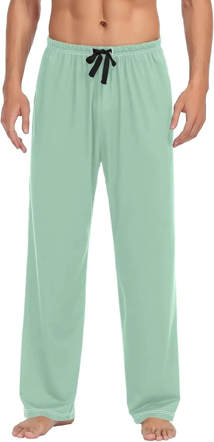 Black Men's Pajama Pants Sleepwear Lounge Pajama Bottoms