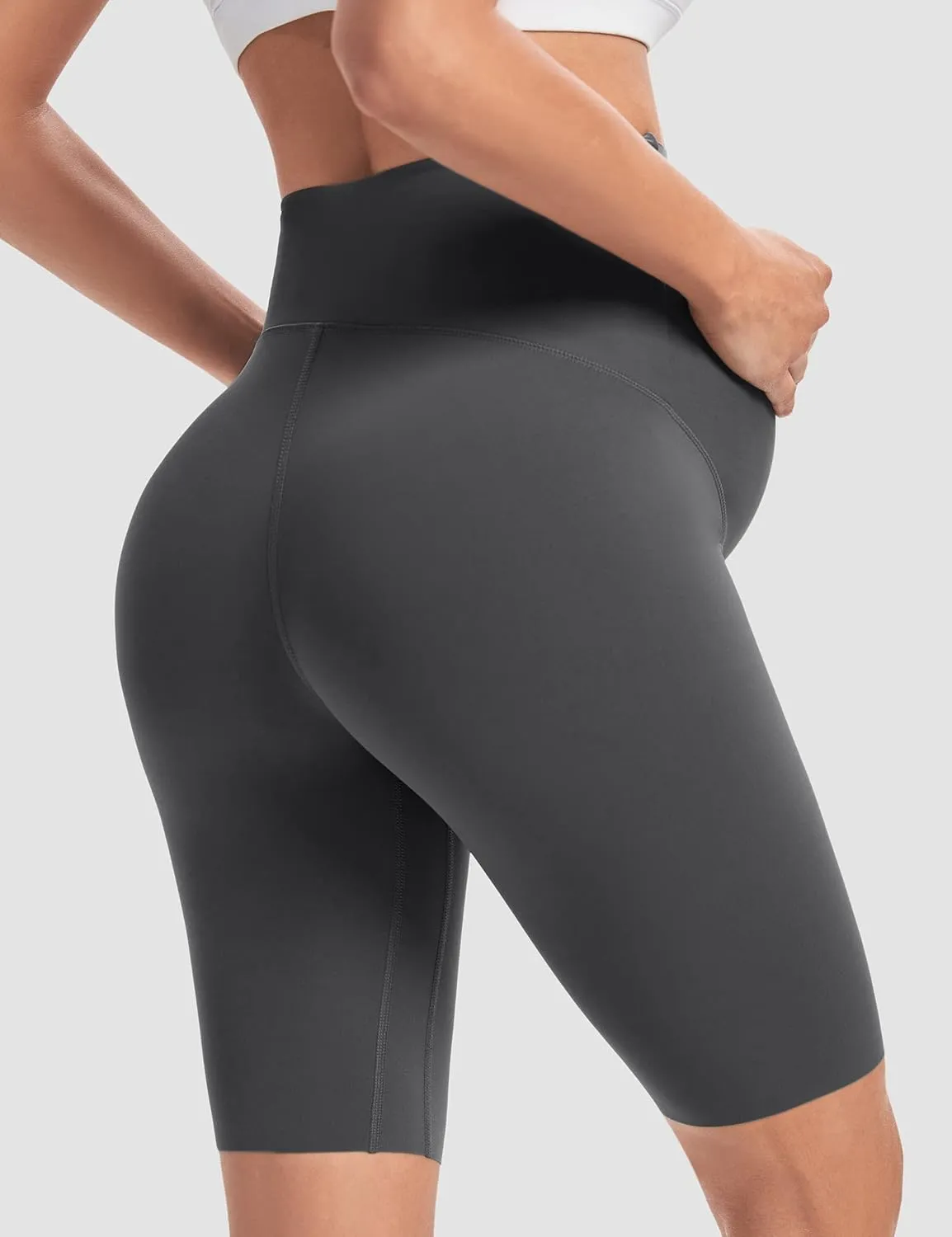 Buttergene Maternity Shorts Over Belly Maternity Biker Shorts Pregnancy Shorts Athletic Workout Bike Running Shorts Pants