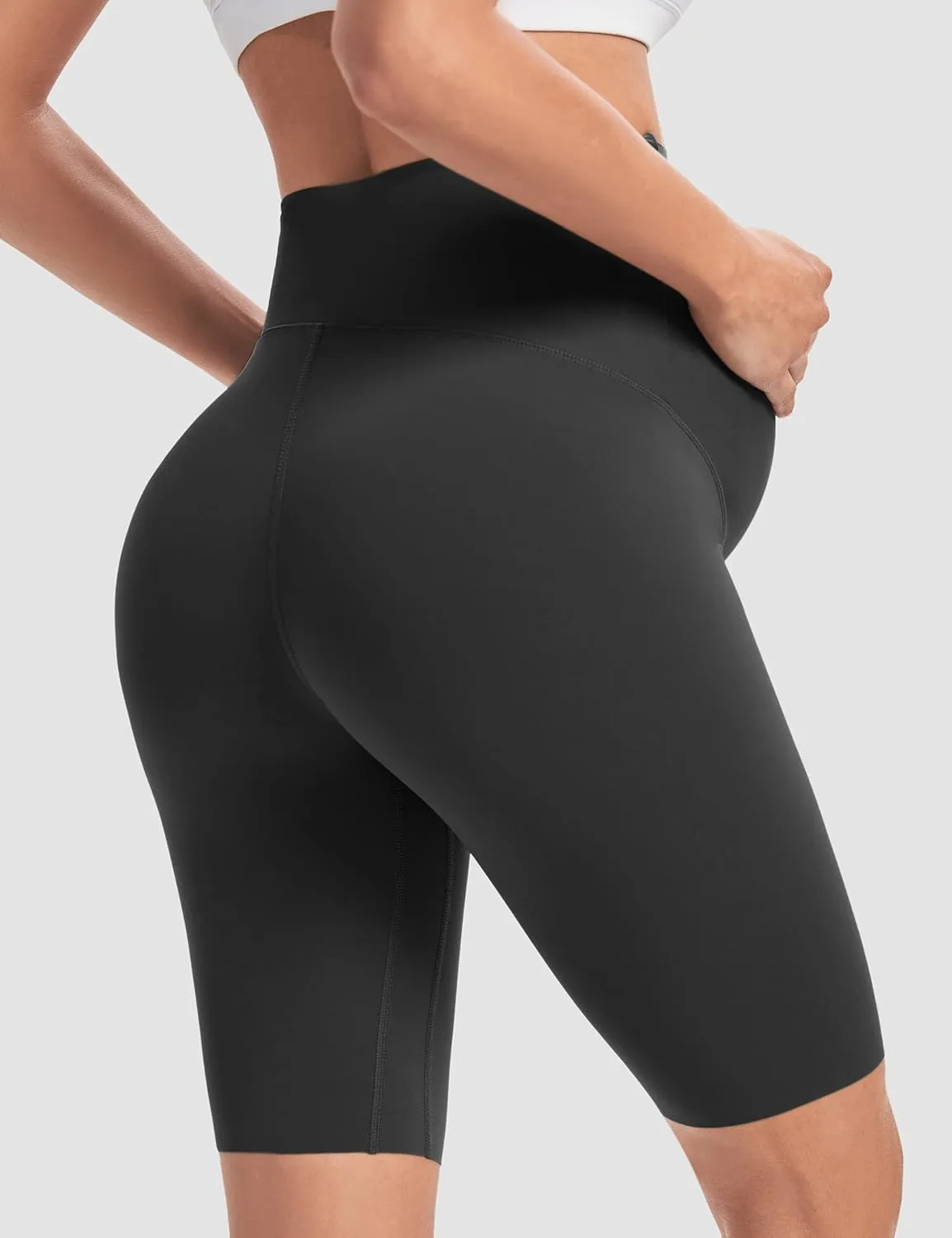 Buttergene Maternity Shorts Over Belly Maternity Biker Shorts Pregnancy Shorts Athletic Workout Bike Running Shorts Pants