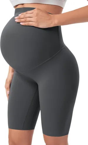 Buttergene Maternity Shorts Over Belly Maternity Biker Shorts Pregnancy Shorts Athletic Workout Bike Running Shorts Pants