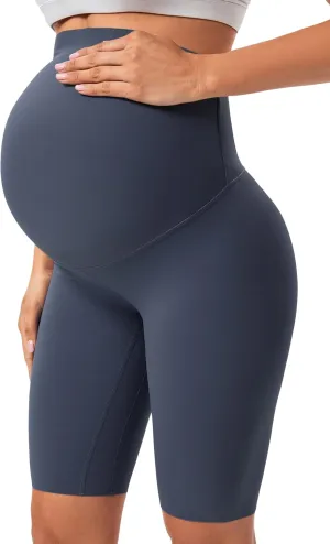 Buttergene Maternity Shorts Over Belly Maternity Biker Shorts Pregnancy Shorts Athletic Workout Bike Running Shorts Pants