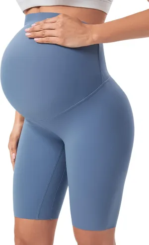 Buttergene Maternity Shorts Over Belly Maternity Biker Shorts Pregnancy Shorts Athletic Workout Bike Running Shorts Pants