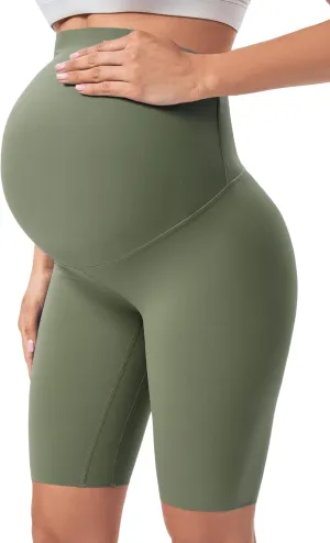 Buttergene Maternity Shorts Over Belly Maternity Biker Shorts Pregnancy Shorts Athletic Workout Bike Running Shorts Pants