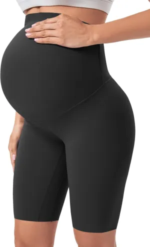 Buttergene Maternity Shorts Over Belly Maternity Biker Shorts Pregnancy Shorts Athletic Workout Bike Running Shorts Pants