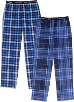 Calvin Klein boys Super Soft Brushed Micro Pajama Pant 2 Pack