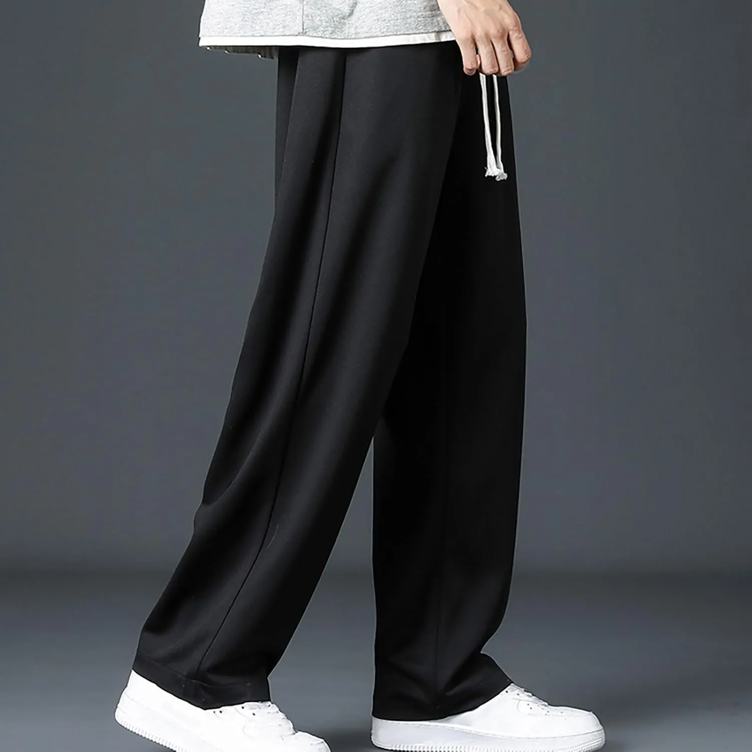 Cambkatl Mens Summer Lightweight Ice Silk Lounge Pants Fashion Drawstring Casual Outdoor Beach Sweatpants with Pockets