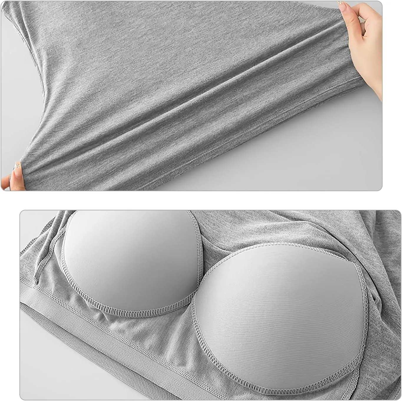Camisole Tops for Women Built in Bra Spaghetti Strap Workout Yoga Shirts Basic Padded Tank Tops ，Summer New Camisole