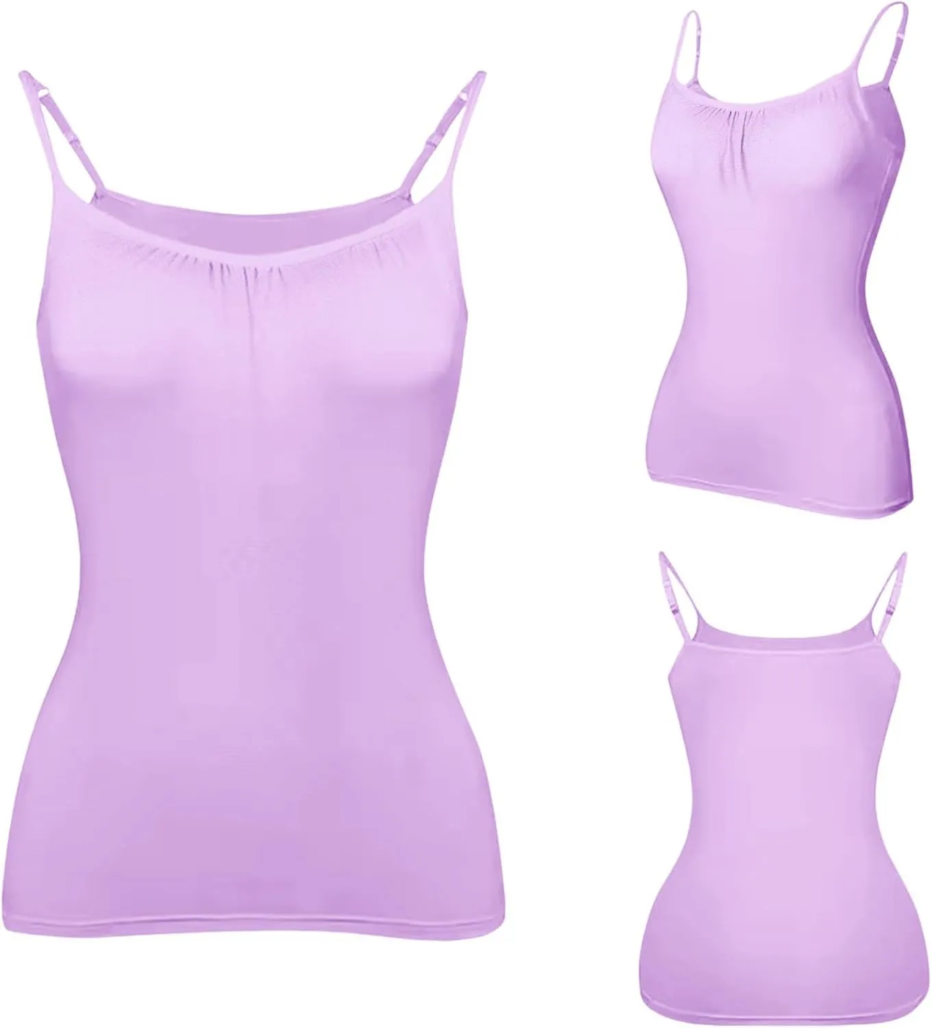 Camisole Tops with Built in Bra for Women Summer Modal Casual Running Layering Fitness Workout Outfits Shirts Cami