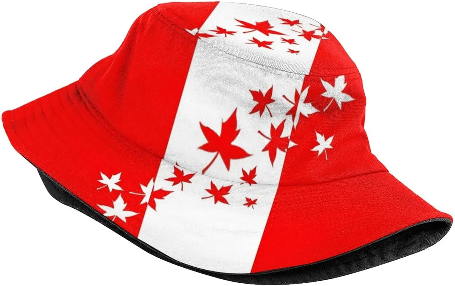Canada Flag Bucket Hat Fashion Beach Sun Wide Brim Cap Outdoor Fisherman Hats for Women Men Teens