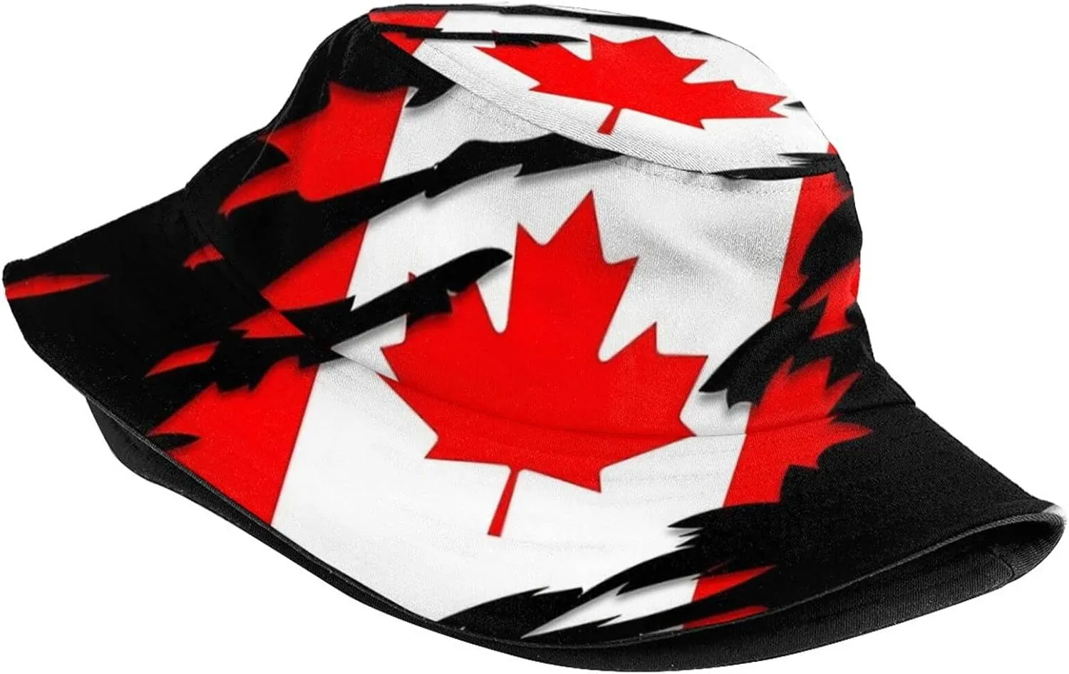 Canada Flag Bucket Hat Fashion Beach Sun Wide Brim Cap Outdoor Fisherman Hats for Women Men Teens