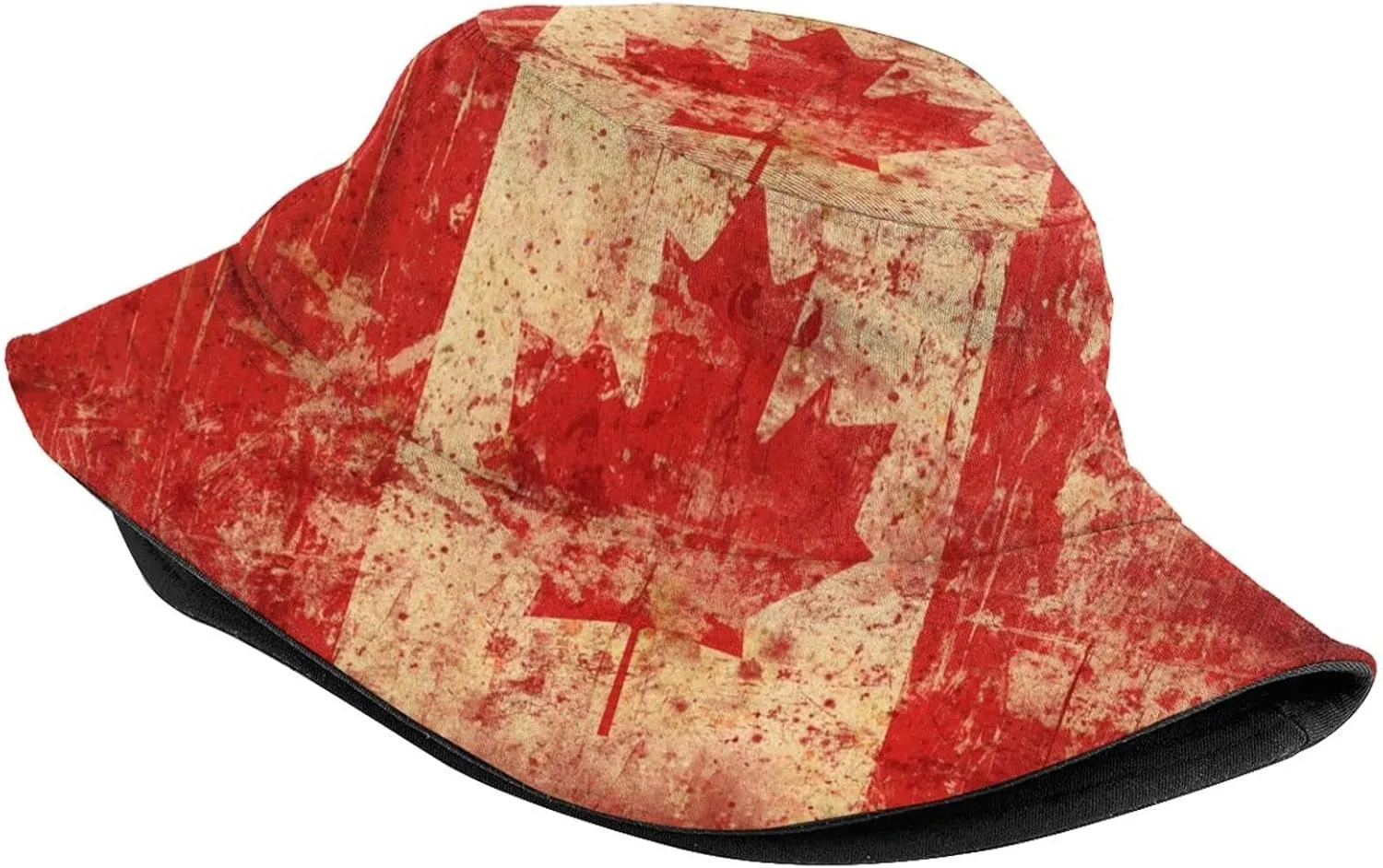 Canada Flag Bucket Hat Fashion Beach Sun Wide Brim Cap Outdoor Fisherman Hats for Women Men Teens