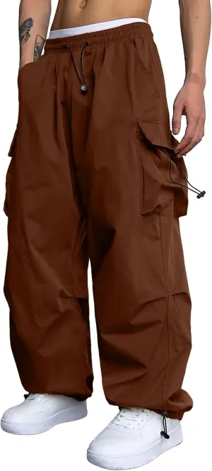 Cargo Pants for Men Baggy Casual Trendy Parachute Pant Loose Fit Harem Streetwear Joggers with Pockets