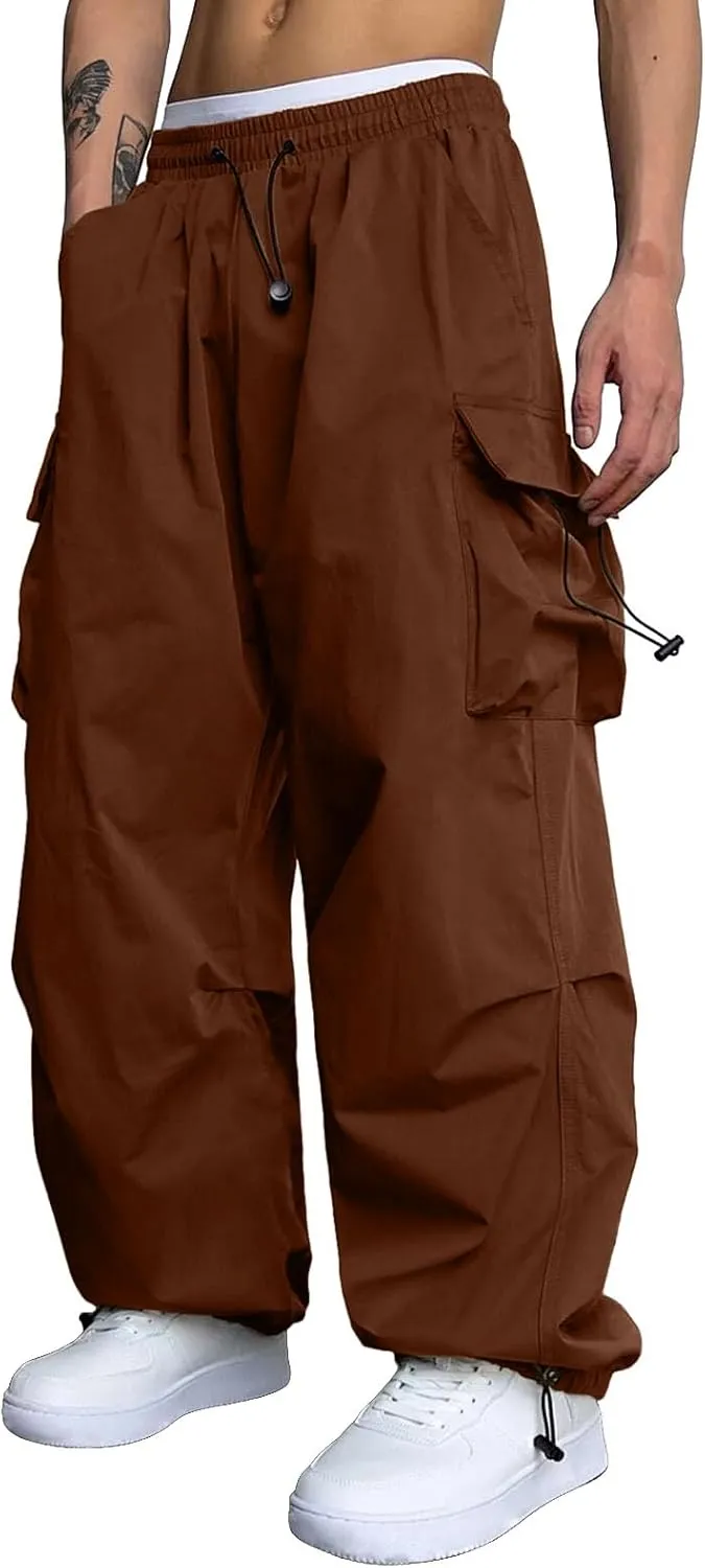 Cargo Pants for Men Baggy Casual Trendy Parachute Pant Loose Fit Harem Streetwear Joggers with Pockets