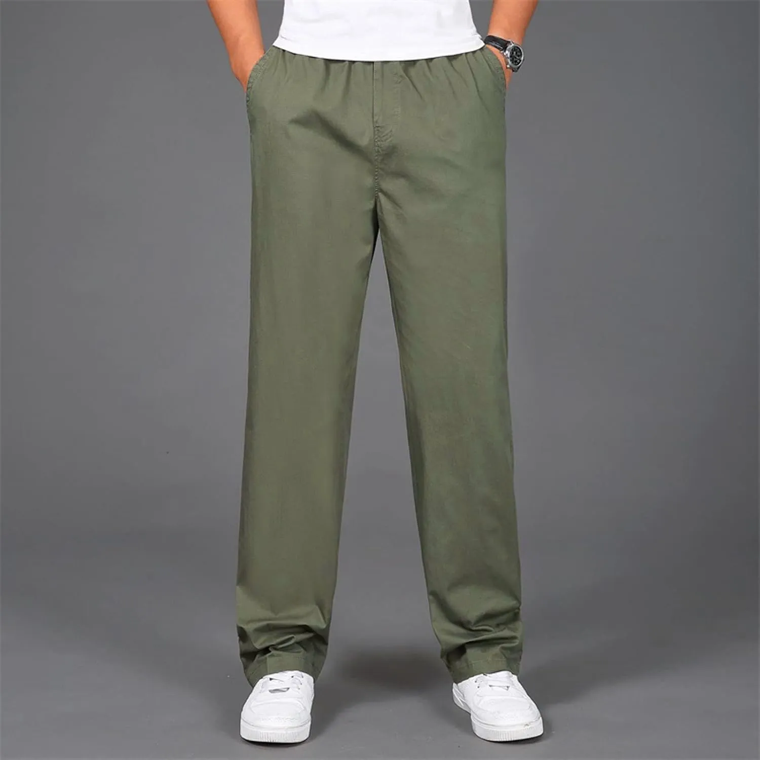 Cargo Pants for Men Relaxed Fit for Men with Pockets for Workout Jogging Running Men's Heavyweight Sweatpants Fleece