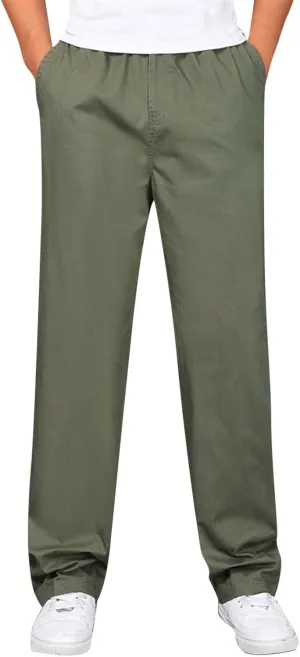 Cargo Pants for Men Relaxed Fit for Men with Pockets for Workout Jogging Running Men's Heavyweight Sweatpants Fleece