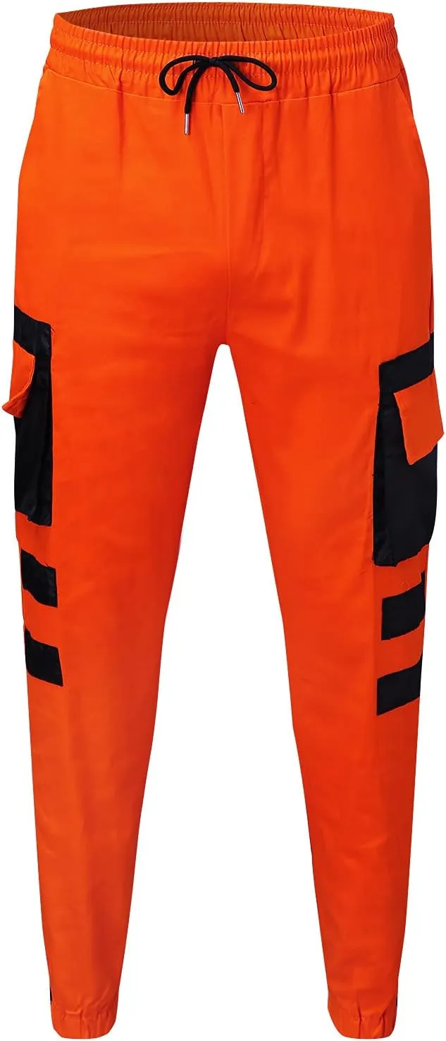 Cargo Pants for Men Relaxed Fit Pants Men's Fleece Cargo Sweatpants Heavyweight Mens Fashion Athletic Joggers Pants