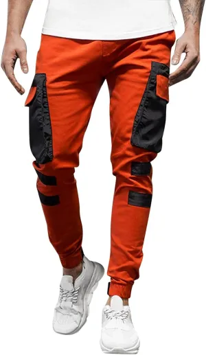 Cargo Pants for Men Relaxed Fit Pants Men's Fleece Cargo Sweatpants Heavyweight Mens Fashion Athletic Joggers Pants