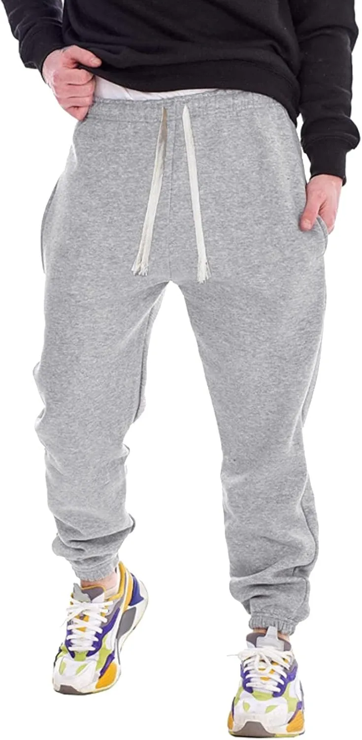 Cargo Pants for Men Relaxed Fit Sports Mens Premium Slim Fleece Pants Zipper Pockets Athletic Jogger Fitness Workout