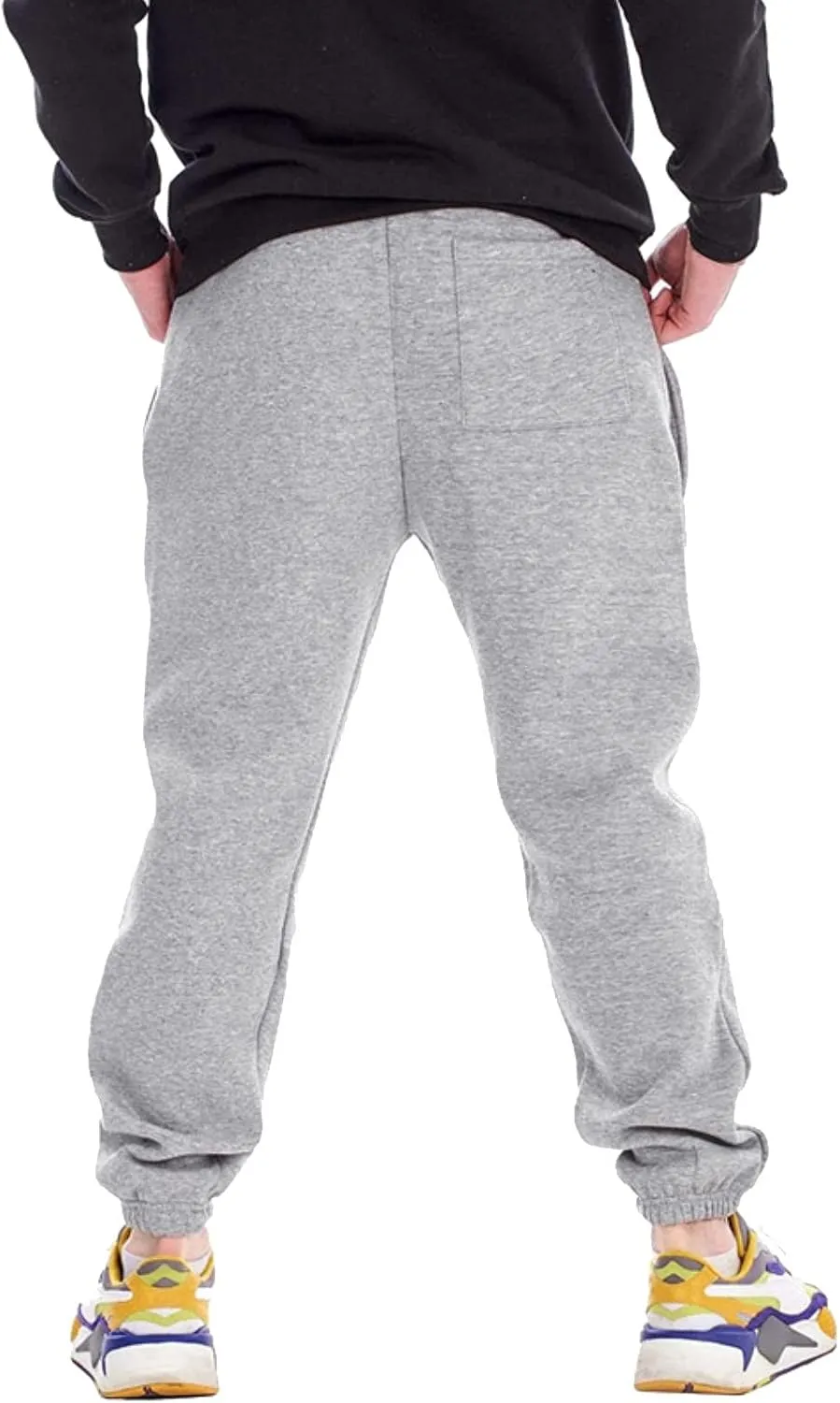 Cargo Pants for Men Relaxed Fit Sports Mens Premium Slim Fleece Pants Zipper Pockets Athletic Jogger Fitness Workout
