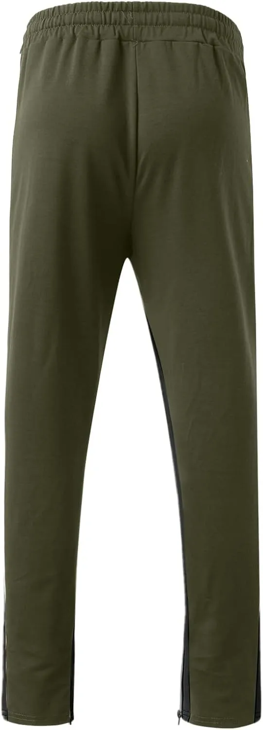 Cargo Trousers for Men Bottoms Mens Jogging Bottoms Slim Fit Sports Trousers with Zip Pockets Mens Cargo Sweatpants